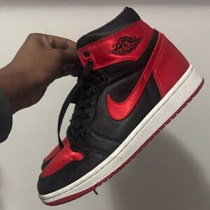 Nike Black and Red High-Top Sneakers